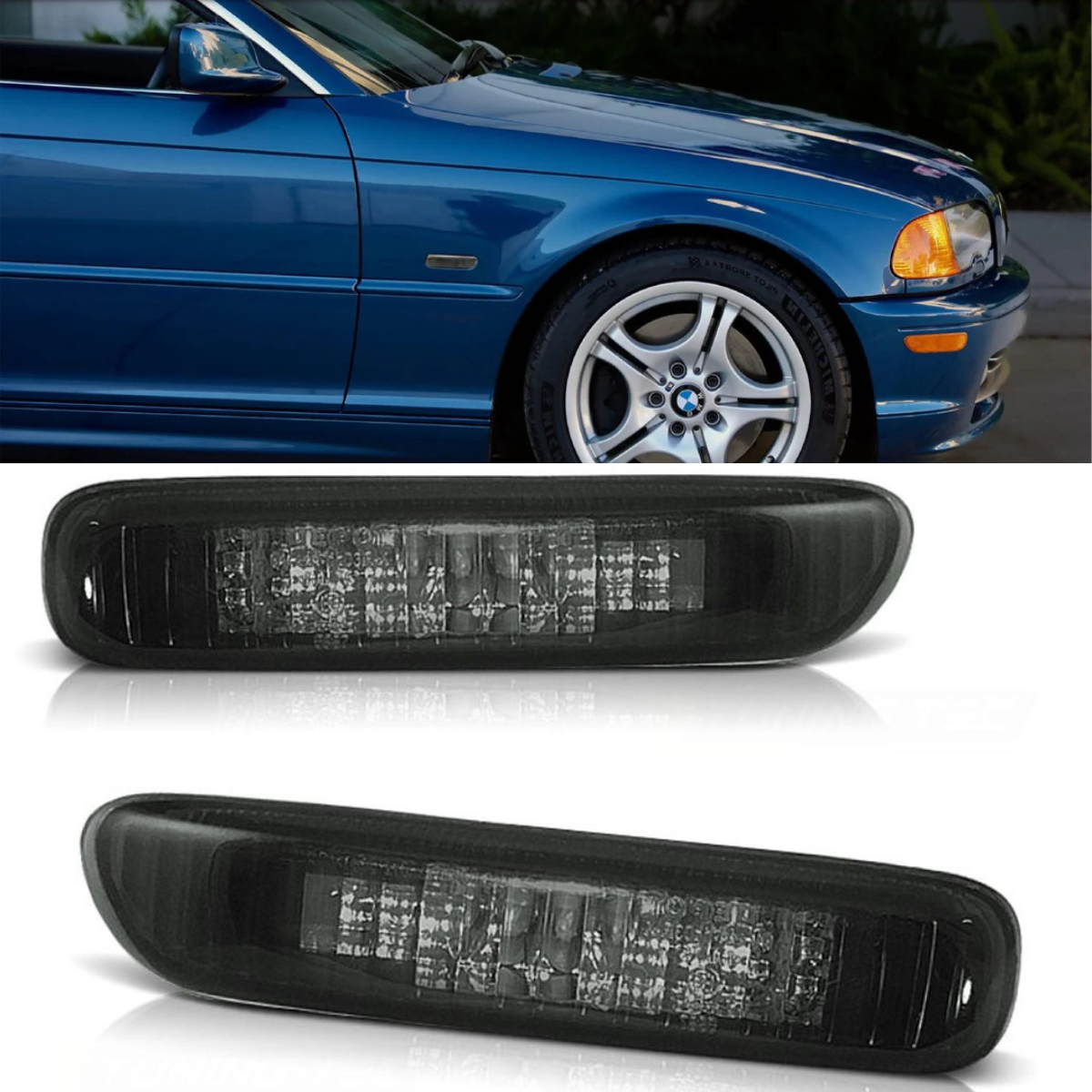 Seitenblinker Set schwarz smoke für BMW E46 Limo Touring Coupe Cabrio 1998 - 2003