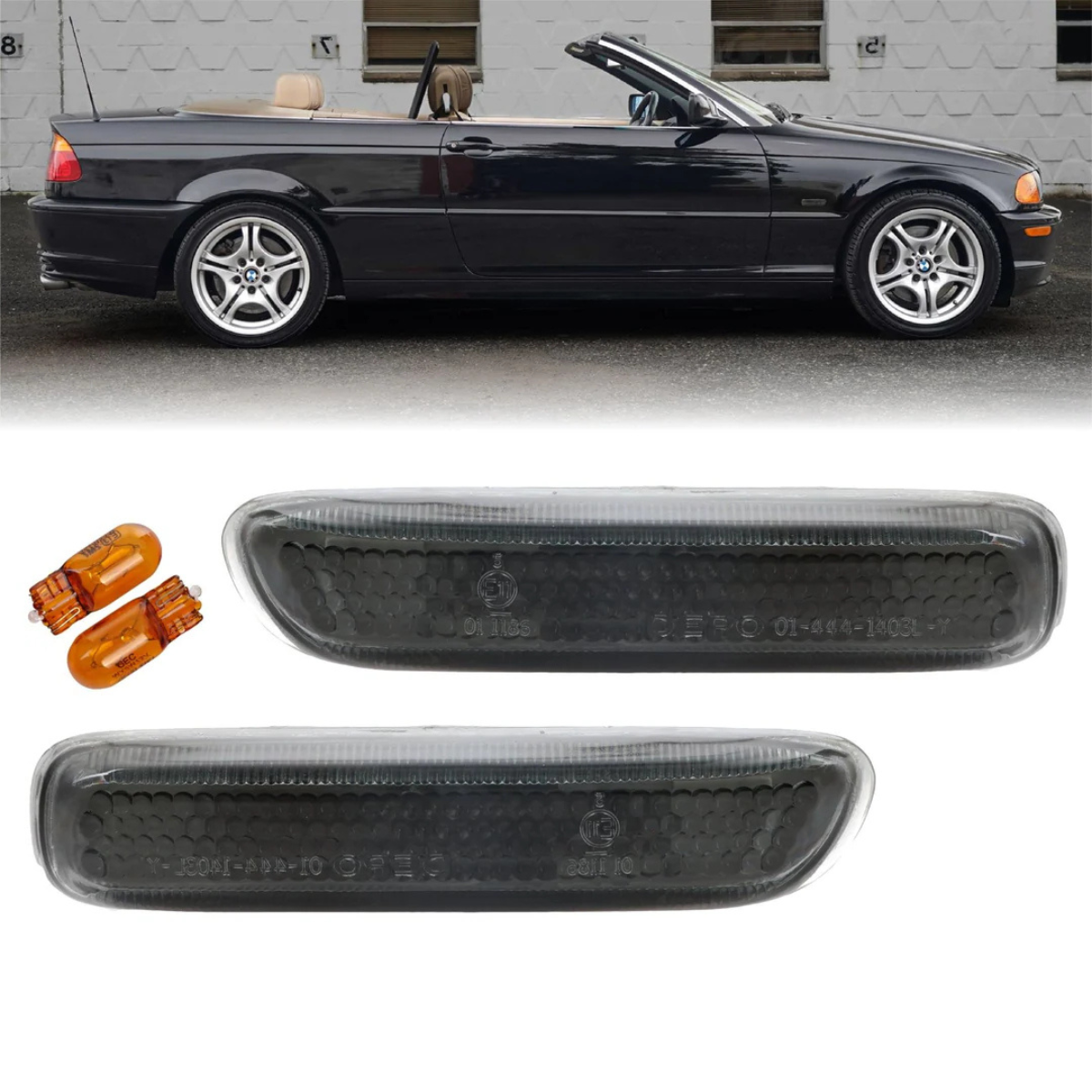 Seitenblinker Set schwarz smoke für BMW E46 Limo Touring Coupe Cabrio 1998 - 2003