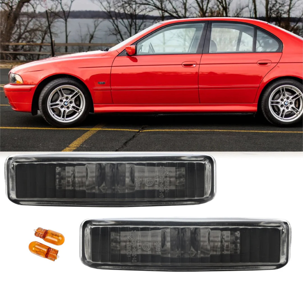 Seitenblinker Set smoke Für BMW E39 09.1995-06.2003  schwarz