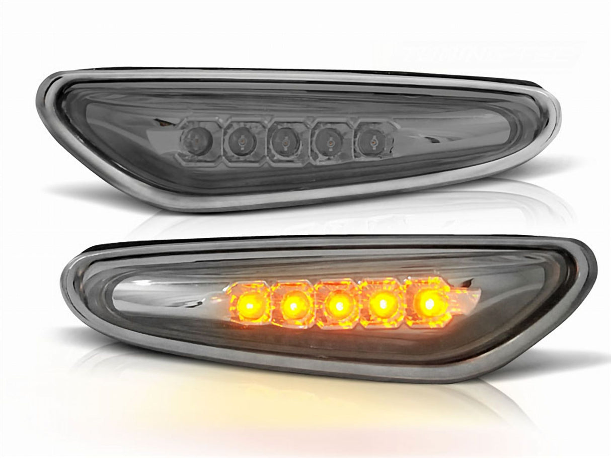 Für BMW E46 09.01-03.05 - LED Seitenblinker in rauchglas