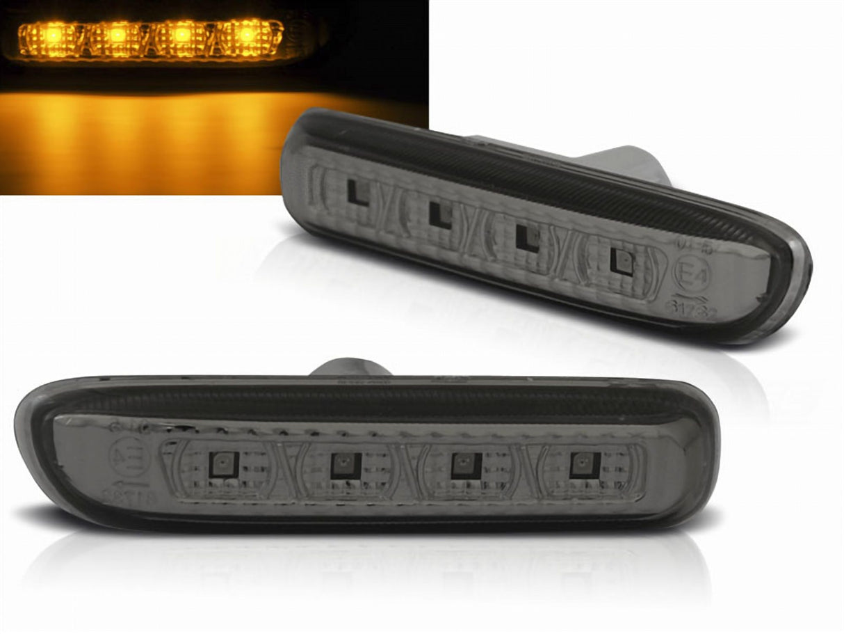 LED Seitenblinker Set smoke rauchglas für BMW E46 Limo Coupe