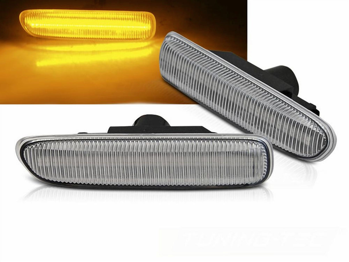 Dynamische LED Seitenblinker Set weiß für BMW E46 1998 - 2004