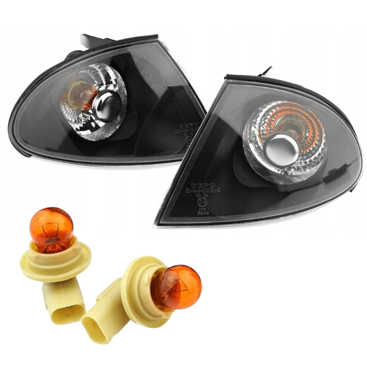 Frontblinker Set für BMW 3er E46 05.1998-08.2001 Limousine Touring in Klarglas schwarz