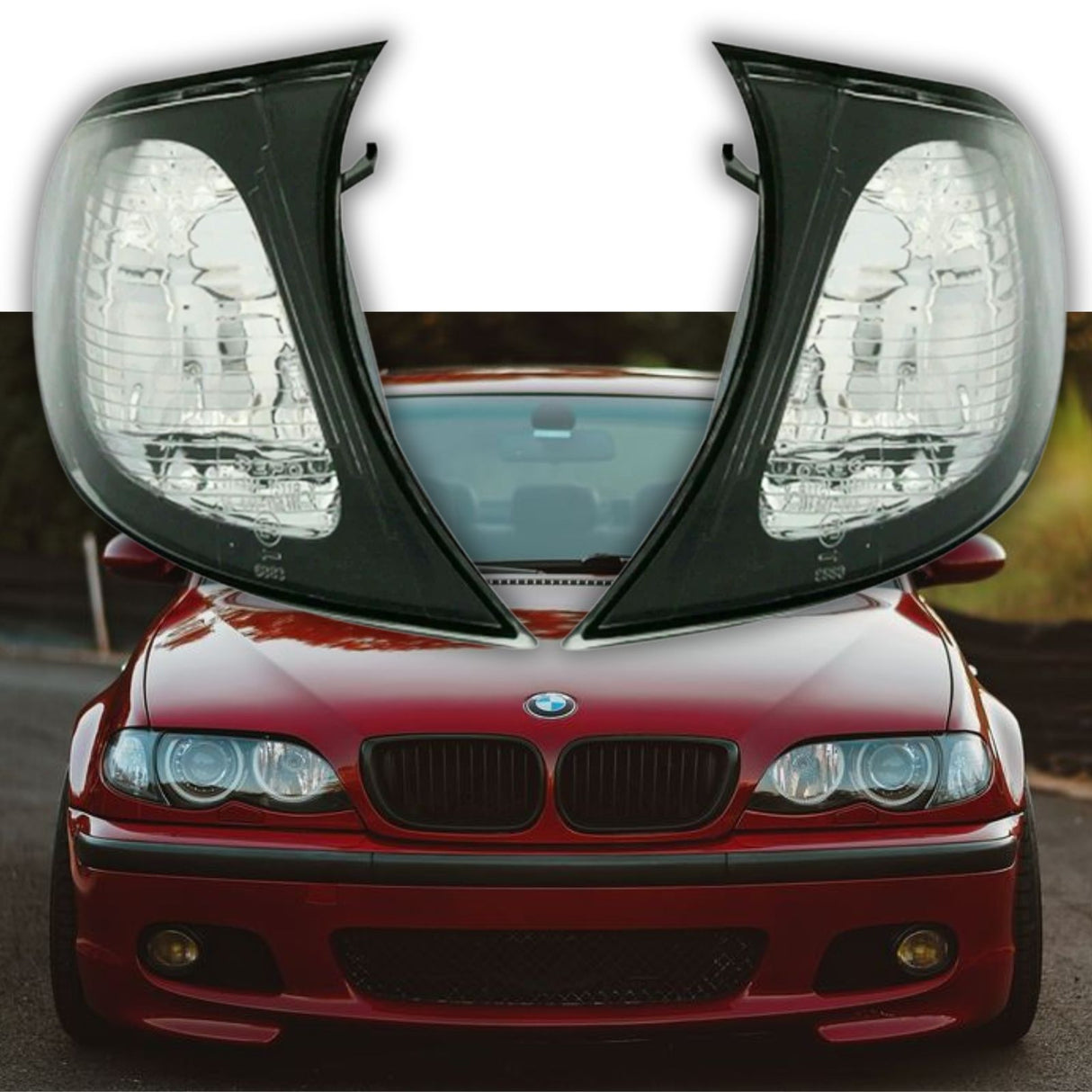 Frontblinker mit schwarzen Rand für BMW E46 09/2001-03/2005 Limo Touring