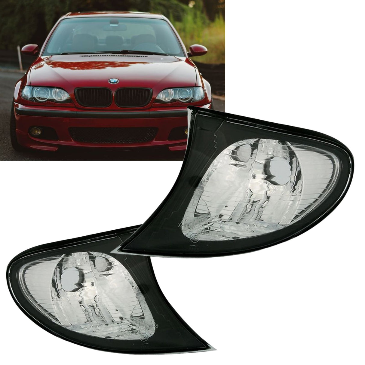 Frontblinker mit schwarzen Rand für BMW E46 09/2001-03/2005 Limo Touring