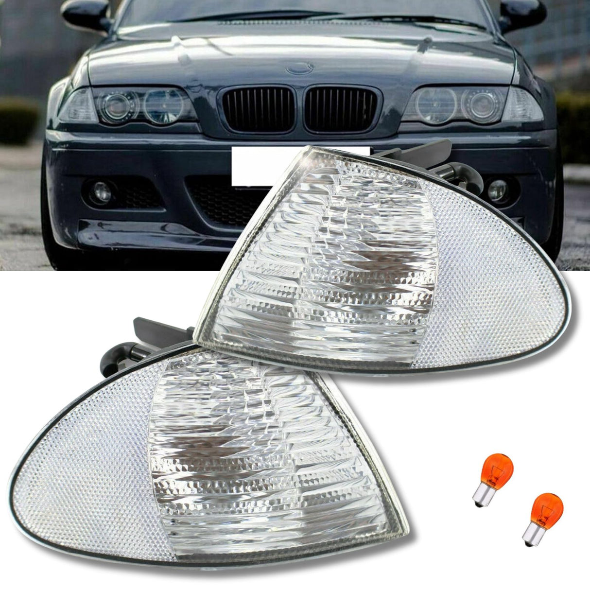 Für BMW E46 05.98-08.01 - Frontblinker in chrom
