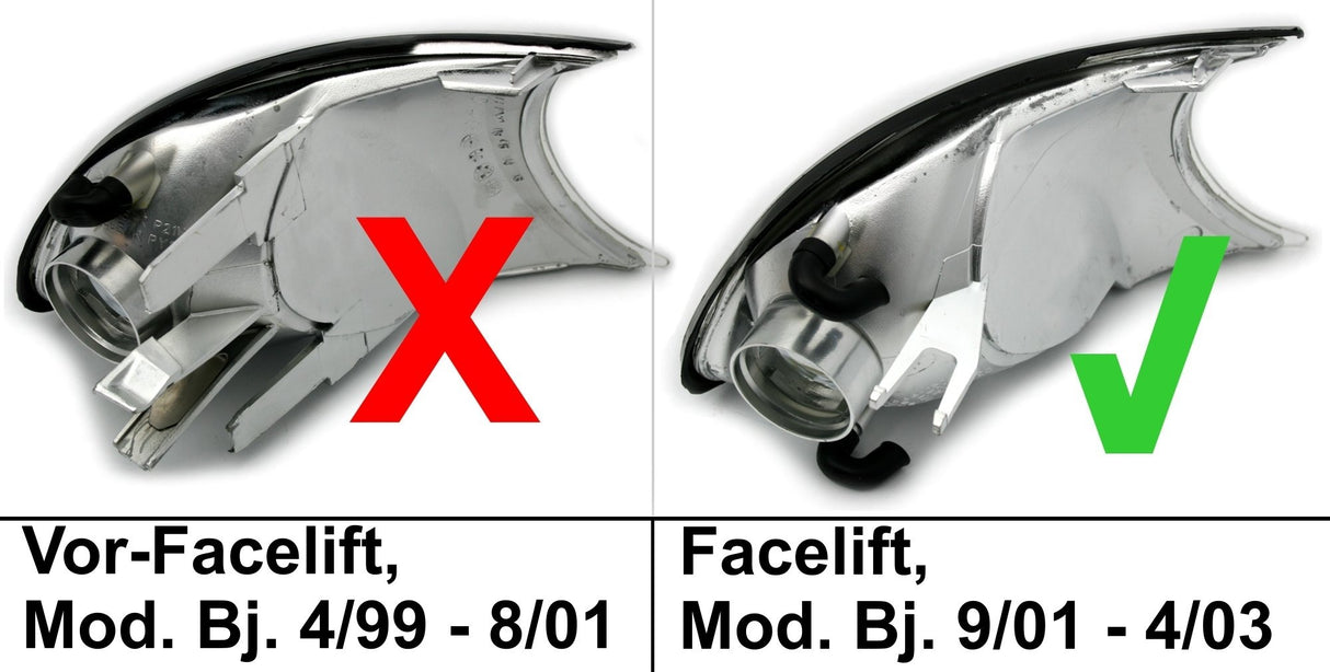 Frontblinker Set für BMW E46 09.01-03.03 Coupe Cabrio rauchglas