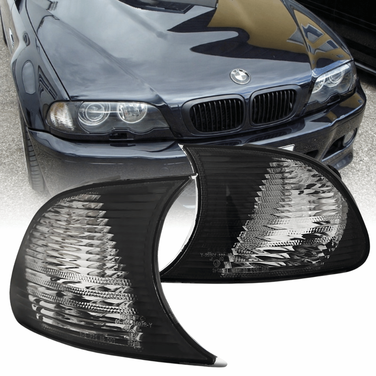 Frontblinker in rauchglas smoke für BMW E46 09.2001-03.2003 Coupe Cabrio