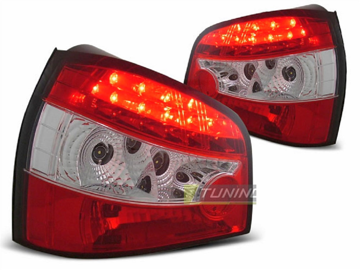 LED Rückleuchten rot chrom Audi A3 8L 1996-2000 Tuning Set