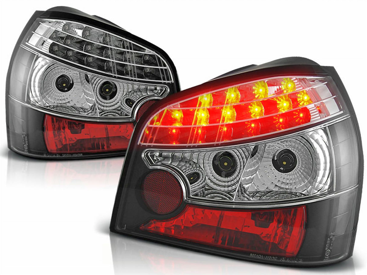 LED Rückleuchten schwarz Audi A3 8L 96-00 mit roten und gelben LEDs für sportlichen Look