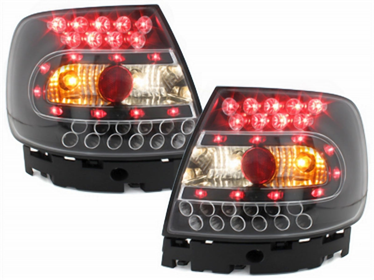 LED Rückleuchten für VW Golf 4 schwarz mit roten und gelben Lichtern, Tuning Zubehör