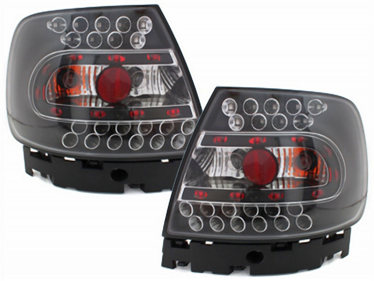 LED Rückleuchten für VW Golf 4 schwarz mit roten Akzenten und integrierten LEDs