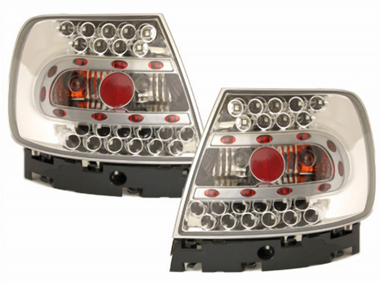 LED Rückleuchten für VW Golf 4, Klarglas Chrom, Tuning Zubehör