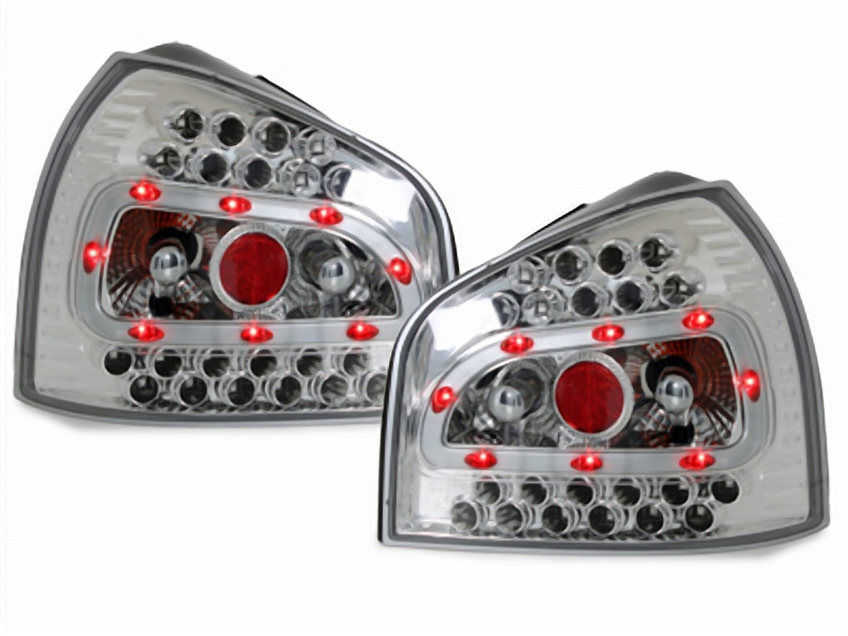 Chrom LED Rückleuchten Audi A3 8L 96-00, Tuning Rücklichter Set