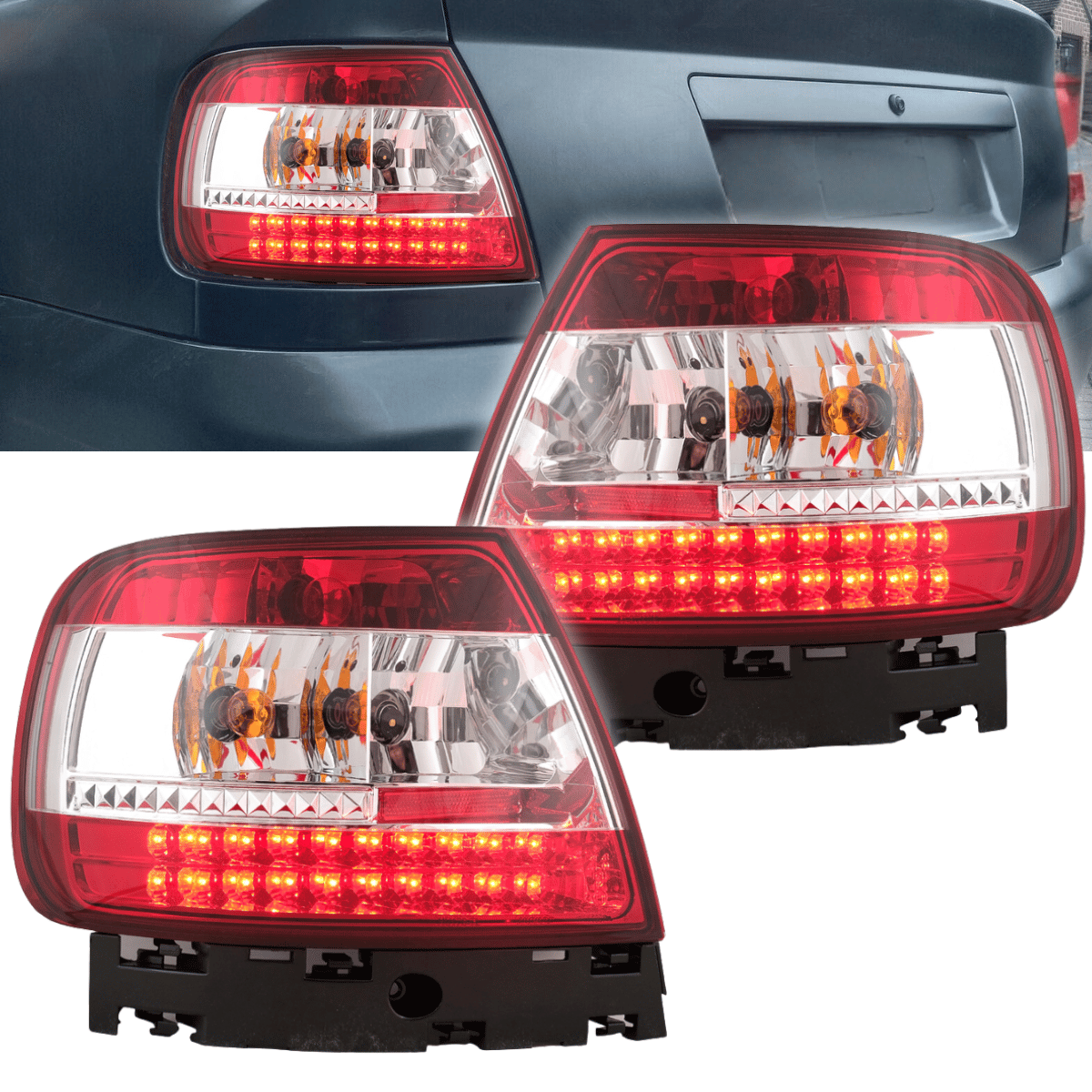 LED Rückleuchten Set rot weiß für Audi A4 B5 11.1994-09.2000