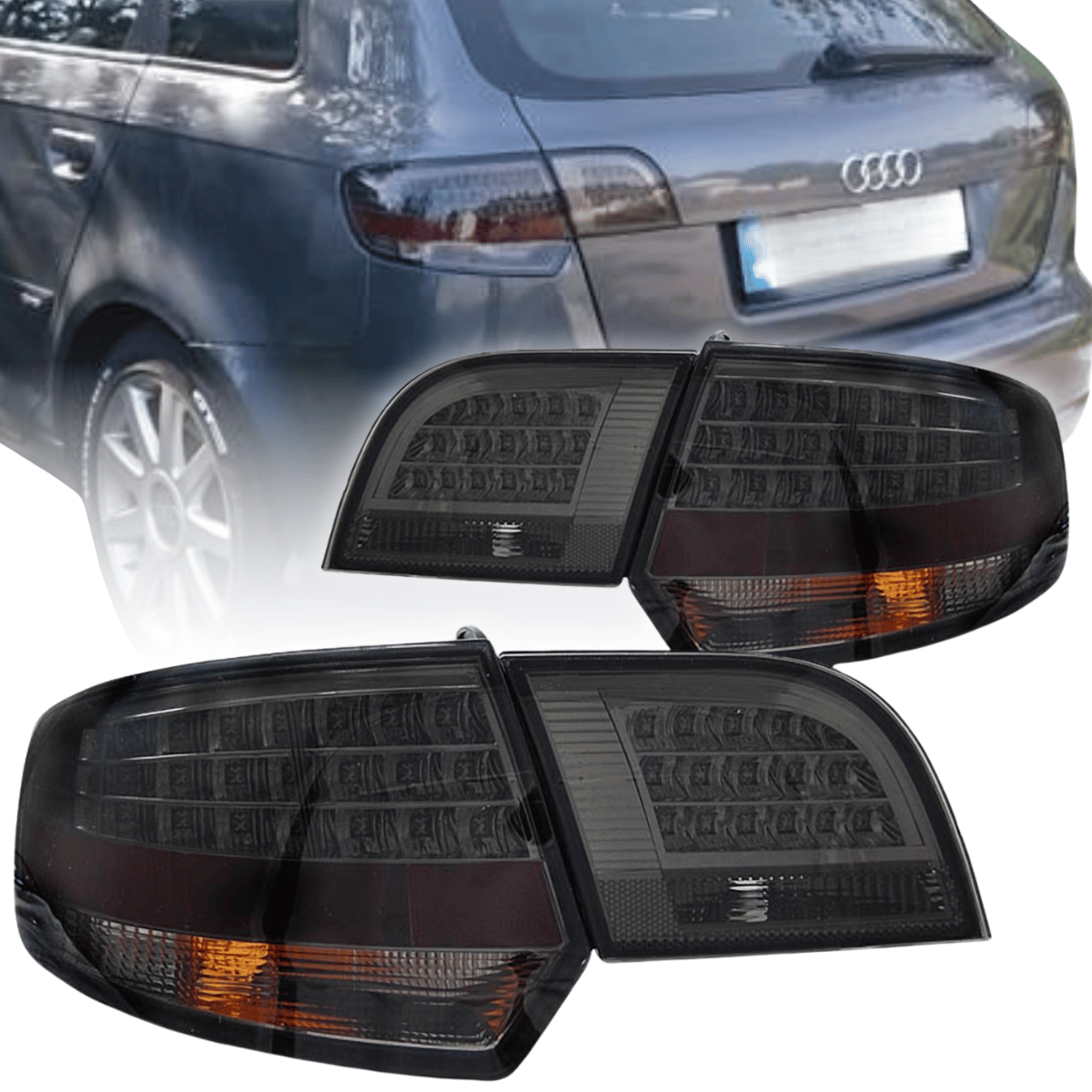 LED Rückleuchten Set rauchglas für Audi A3 8P 2004-2008 Sportback