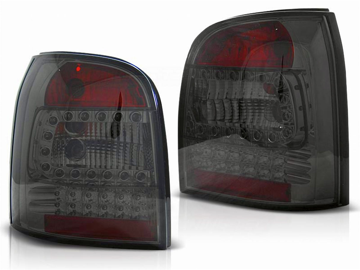 LED Rückleuchten Set für Audi A4 1994-2001 Avant, getönt, mit roten Akzenten und vielen LEDs
