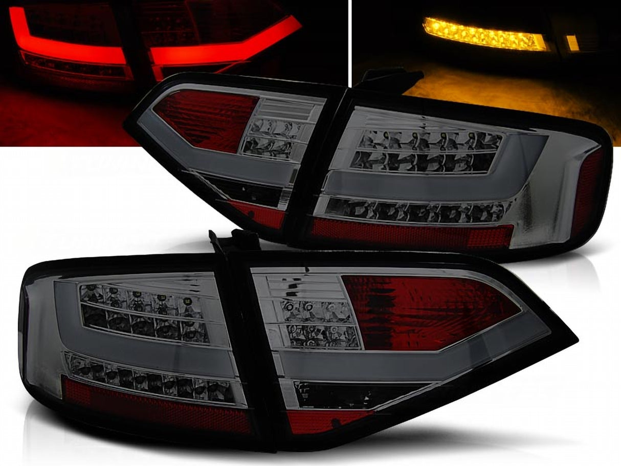LED Rückleuchten für Audi A4 B8 8K Facelift mit dynamischem Blinker, rot und gelb leuchtend