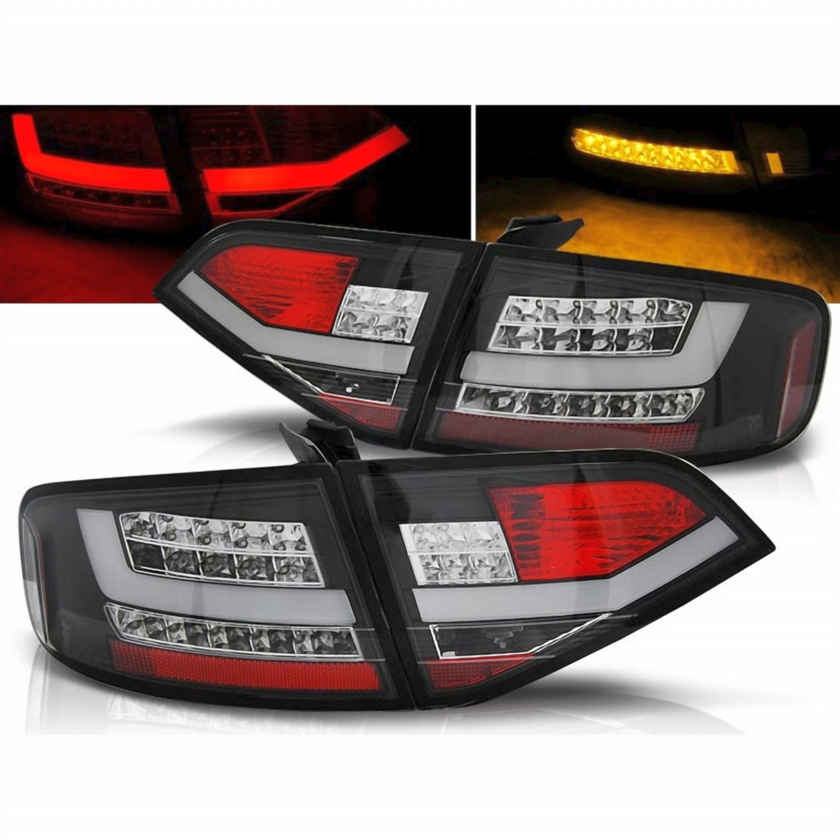 Led LightTube Rückleuchten schwarz Audi A4 B8 Limo 2008-2011 Tuning CR-Tuning