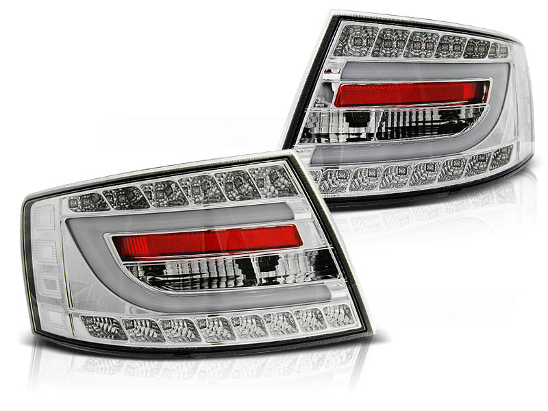 LED Rückleuchten Set Smoke für Audi A6 C6 Limousine 04.2004-2008 mit Light Bar
