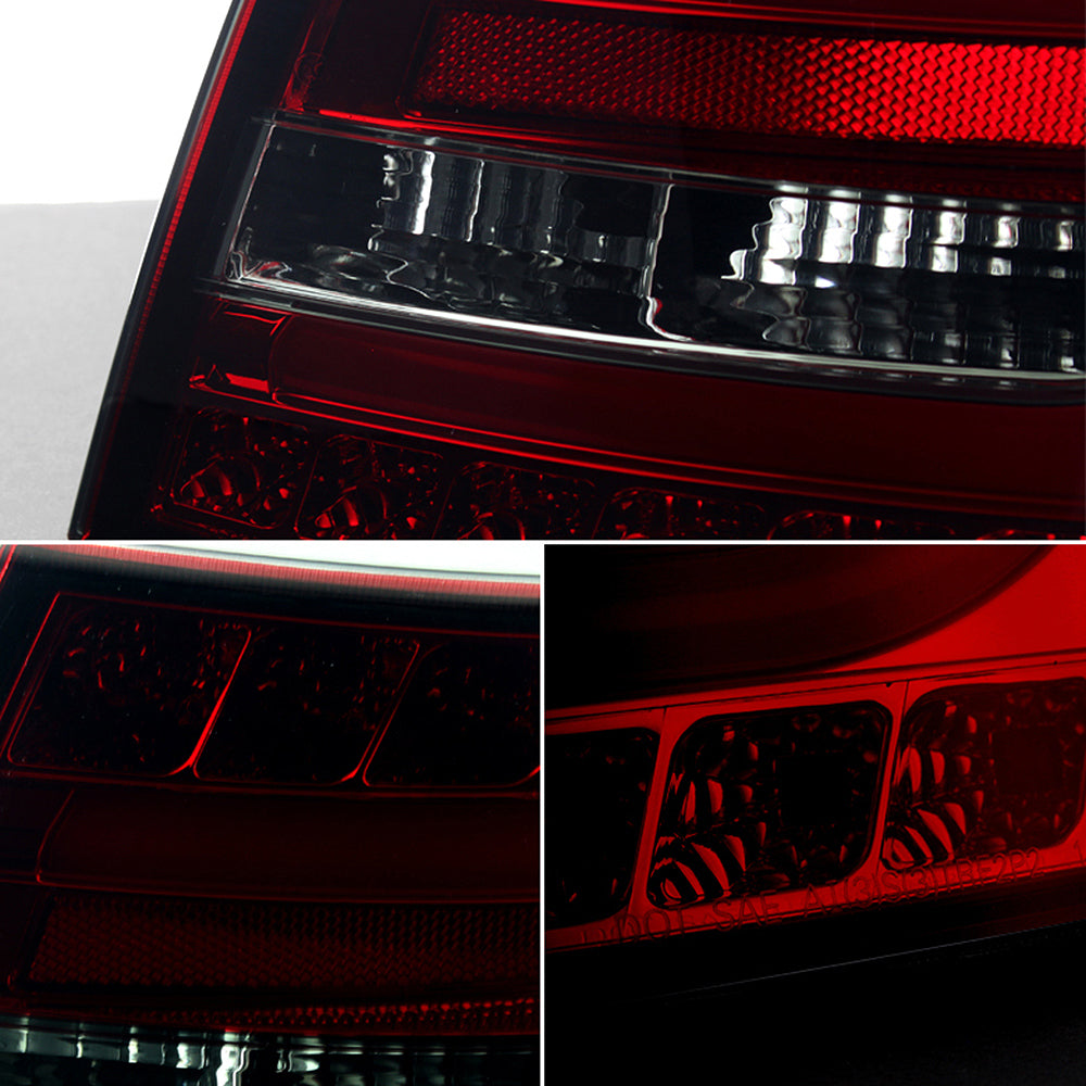 LED Rückleuchten Set Rot / Smoke für Audi A6 C6 Limousine 04.2004-2008 mit Light Bar, 7-poliger Stecker