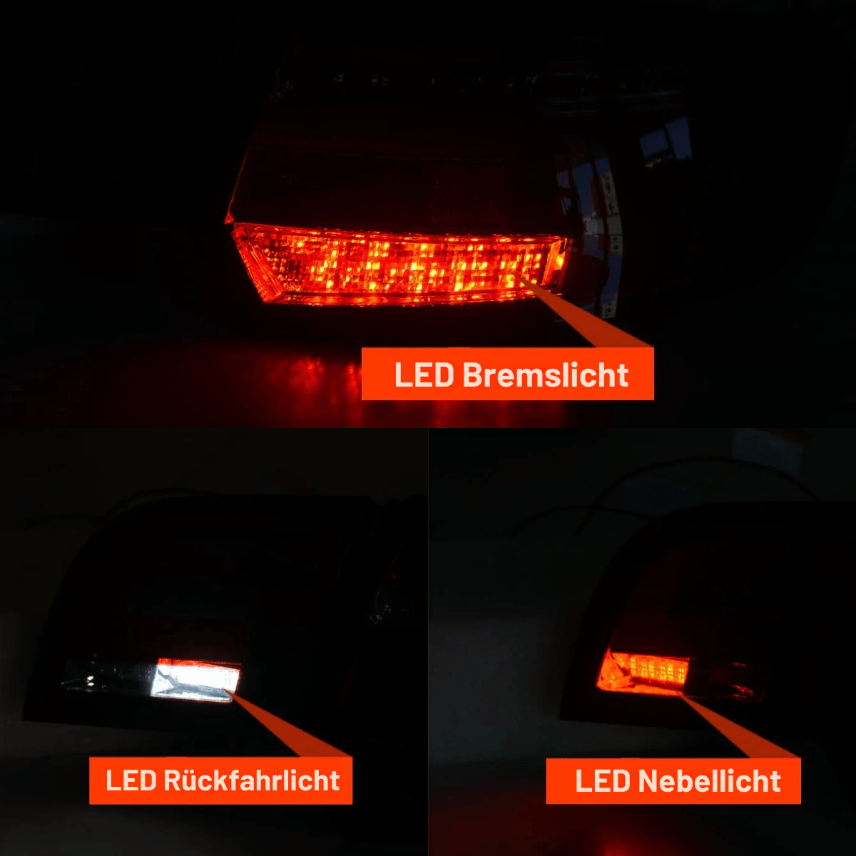 LED dynamische Rückleuchten Set für Audi A3 8P Sportback 2003 bis 2008- in smoke