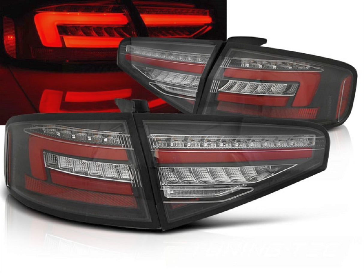 leuchten schwarz 2012-2015 im Detail für Audi A4 B8 Limo dynamische LED Rück