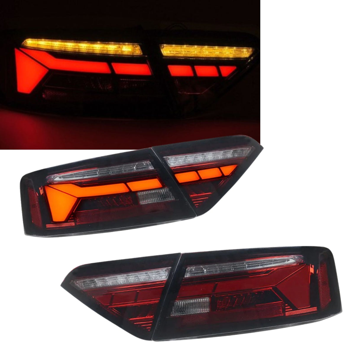 Voll LED Rückleuchten Set in Rot / Smoke für Audi A5 8T 2011-2016 dynamischer Blinker & Welcome Light