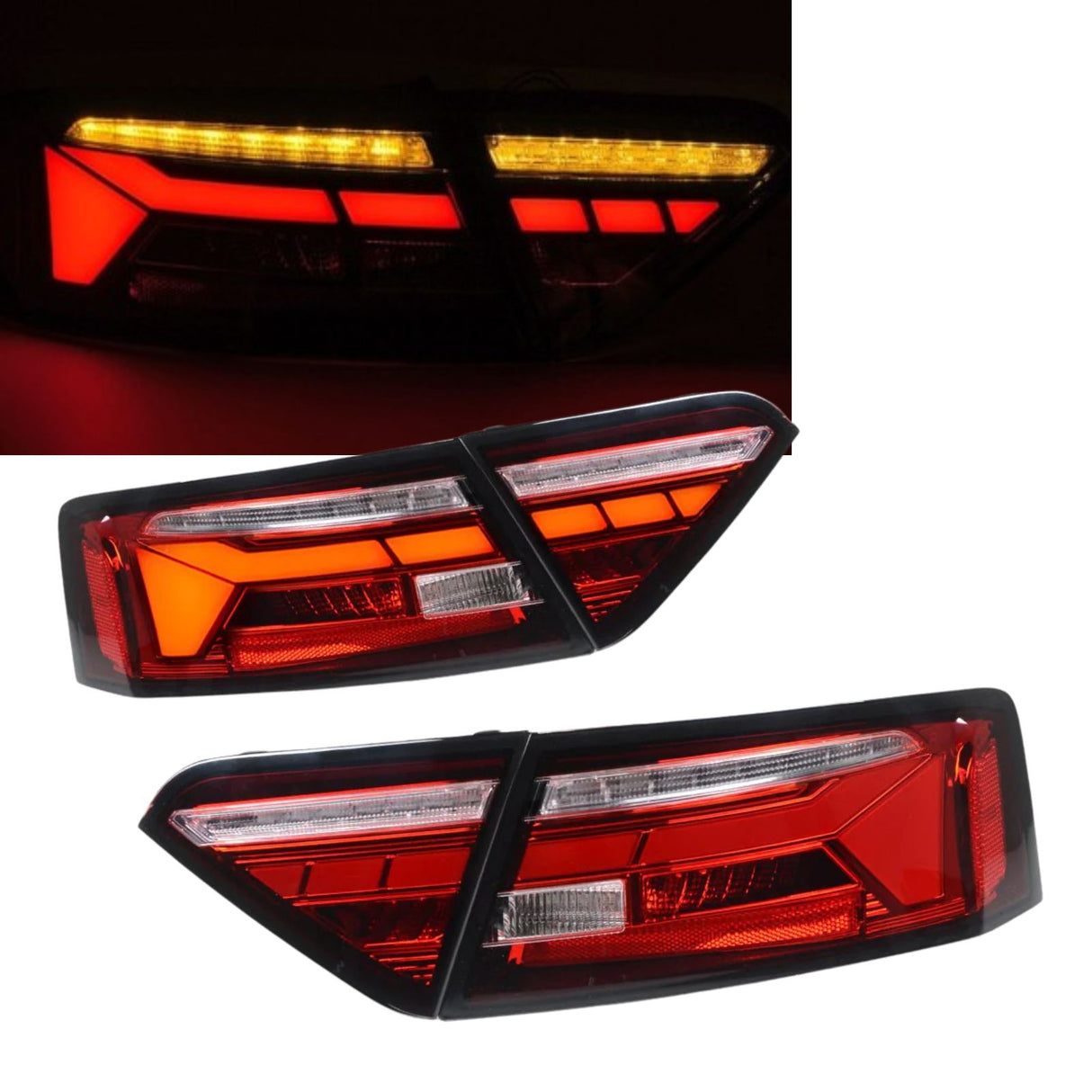 Voll LED Rückleuchten Set in Rot / Weiß für Audi A5 8T 2011-2016 dynamischer Blinker & Welcome Light