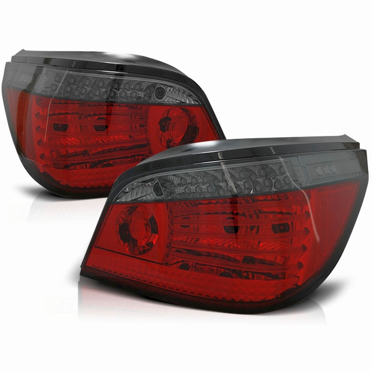 LED Rückleuchten für BMW E60 E61 getönt mit Klarglasoptik und moderner Lichtleiste