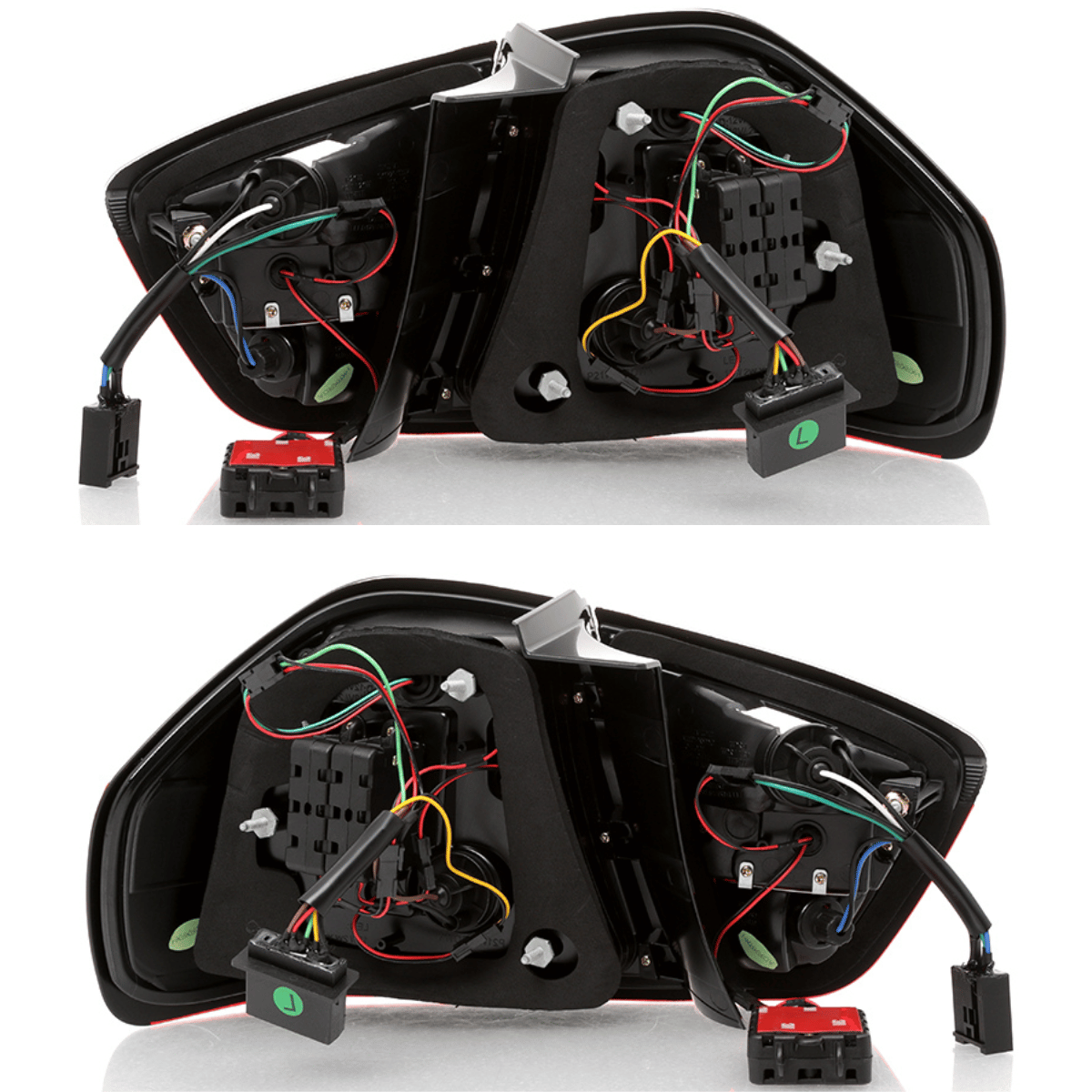 Rückleuchten Rückseite mit Kabeln und Anschlüssen, LED Rückleuchten Tuning Zubehör
