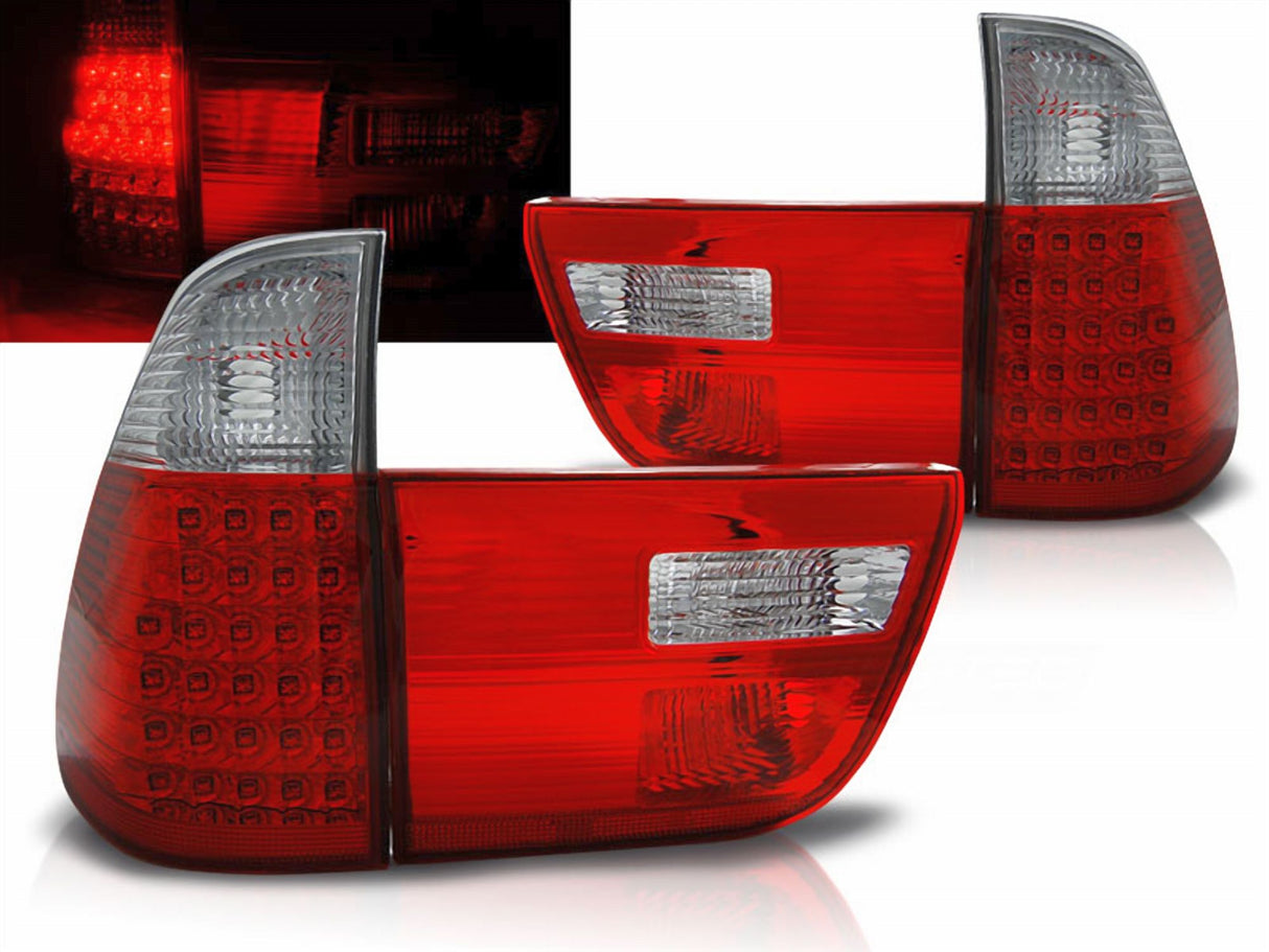 LED Rückleuchten Set rot weiß für BMW X5 E53 09.1999-2006 - CR Tuning