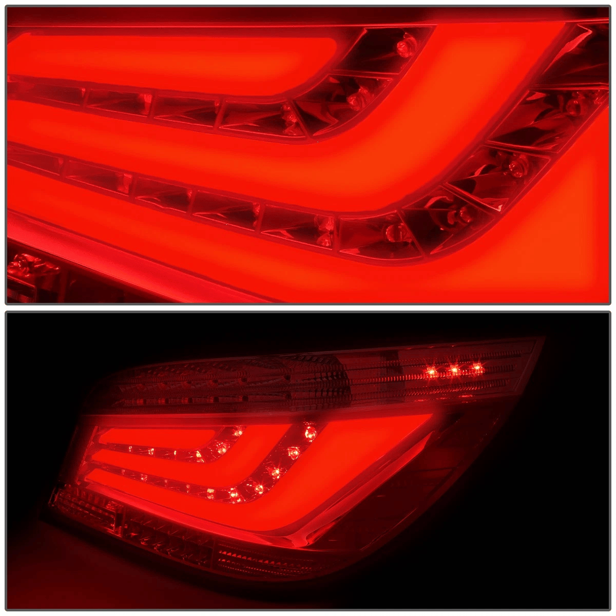 LED Lightbar Rückleuchten in rot matt für BMW E60 07.2003-02.2007