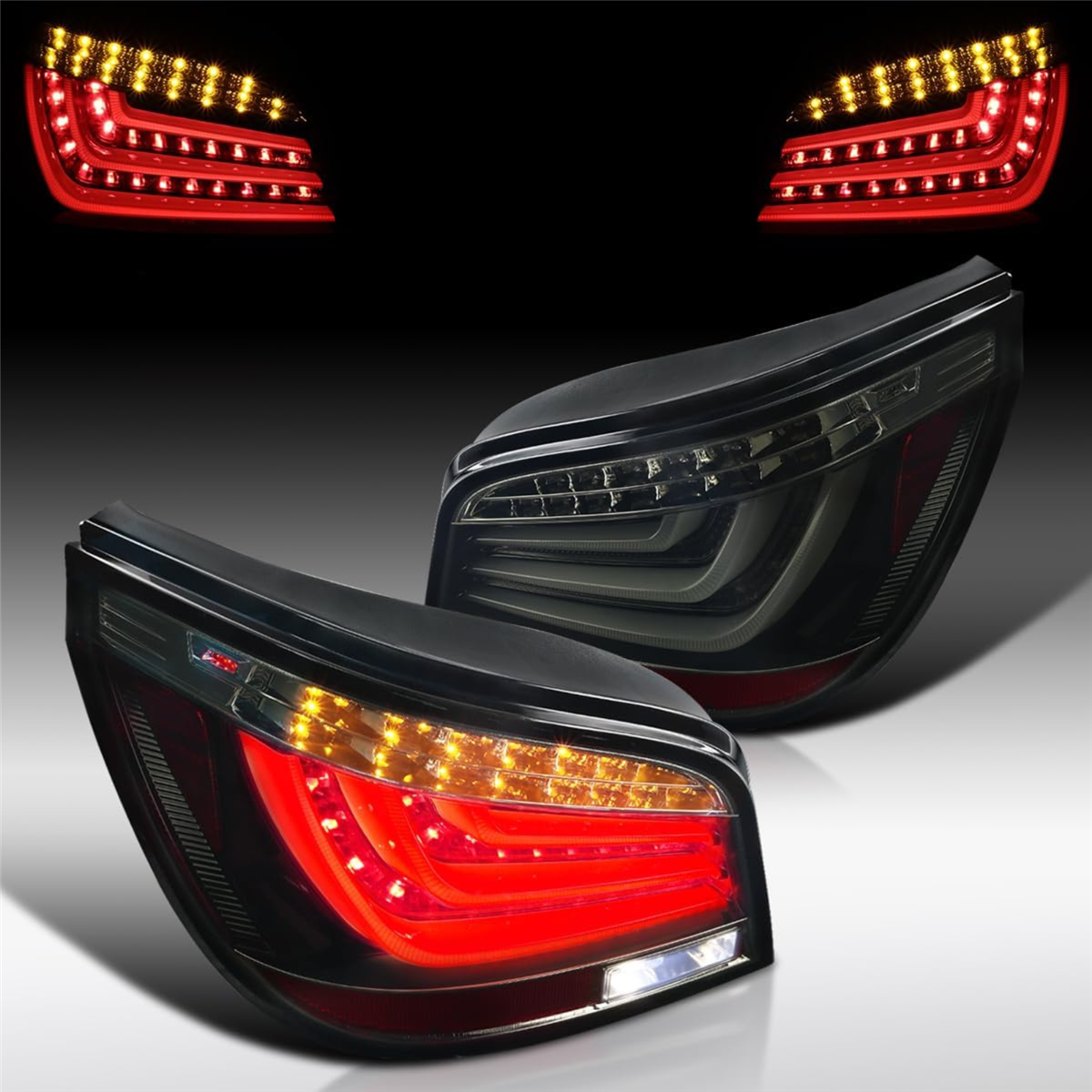 LED Lightbar Rückleuchten in smoke für BMW E60 07/2003-02/2007