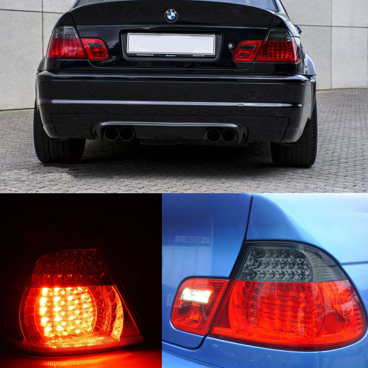 LED Rückleuchten in rot matt für BMW E46 04.2003-2006 COUPE