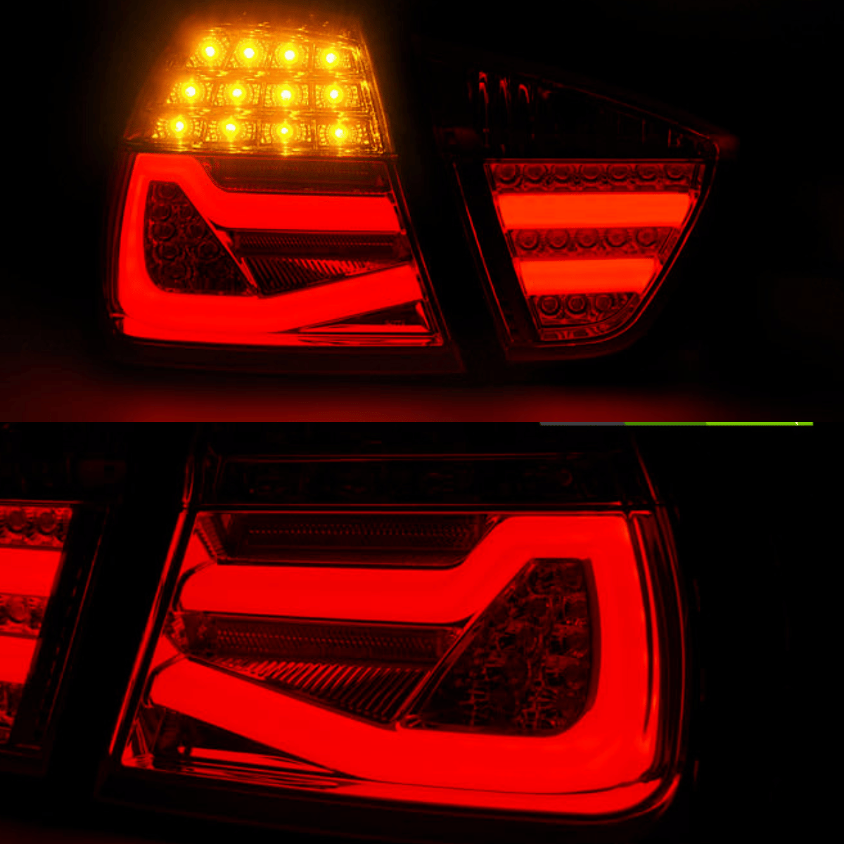 leuchten Set rot mit gelben Blinkern für sportliches Tuning für BMW E90 E91 LED Rück