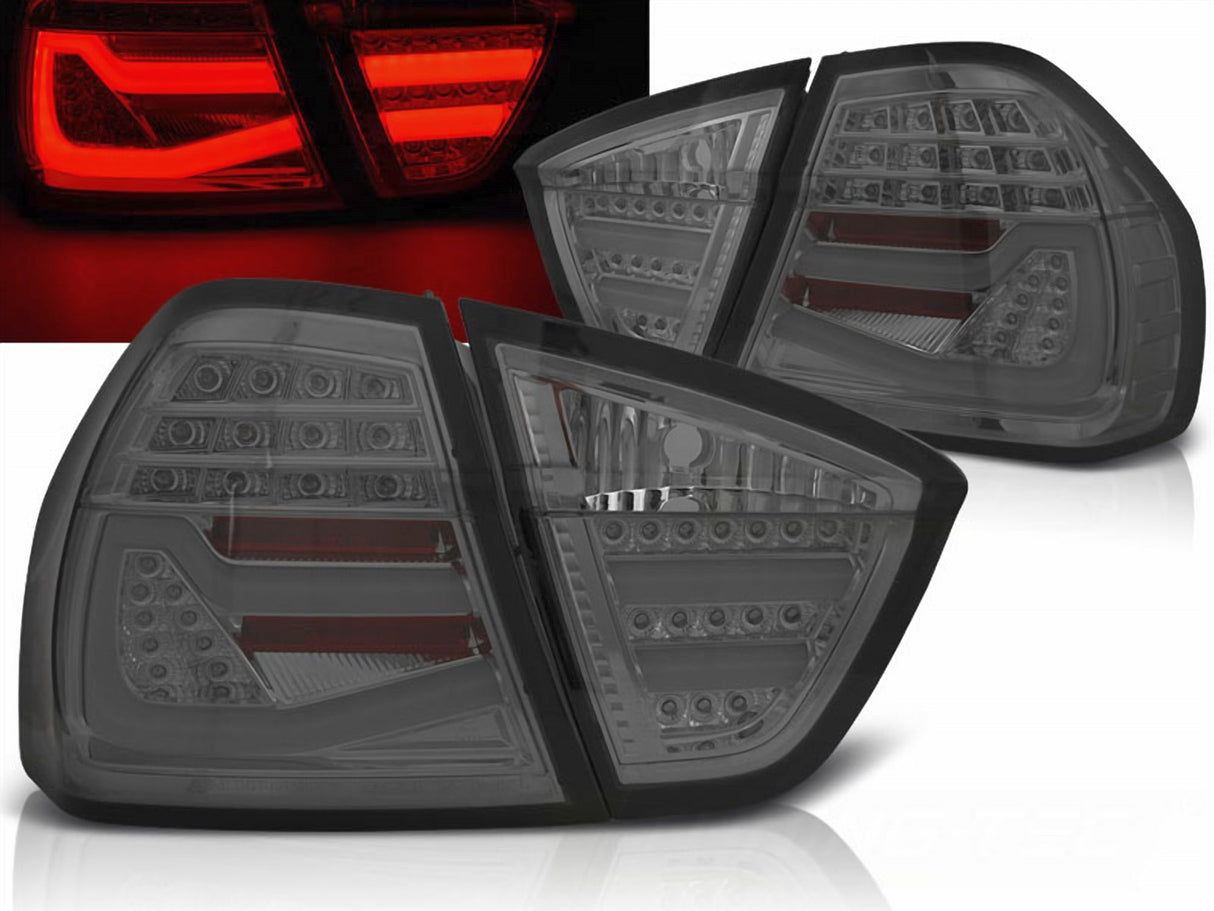 LED Lightbar Rückleuchten für BMW E90 03.2005-08.2008 smoke, smoked Rückleuchten mit Lightbar-Design