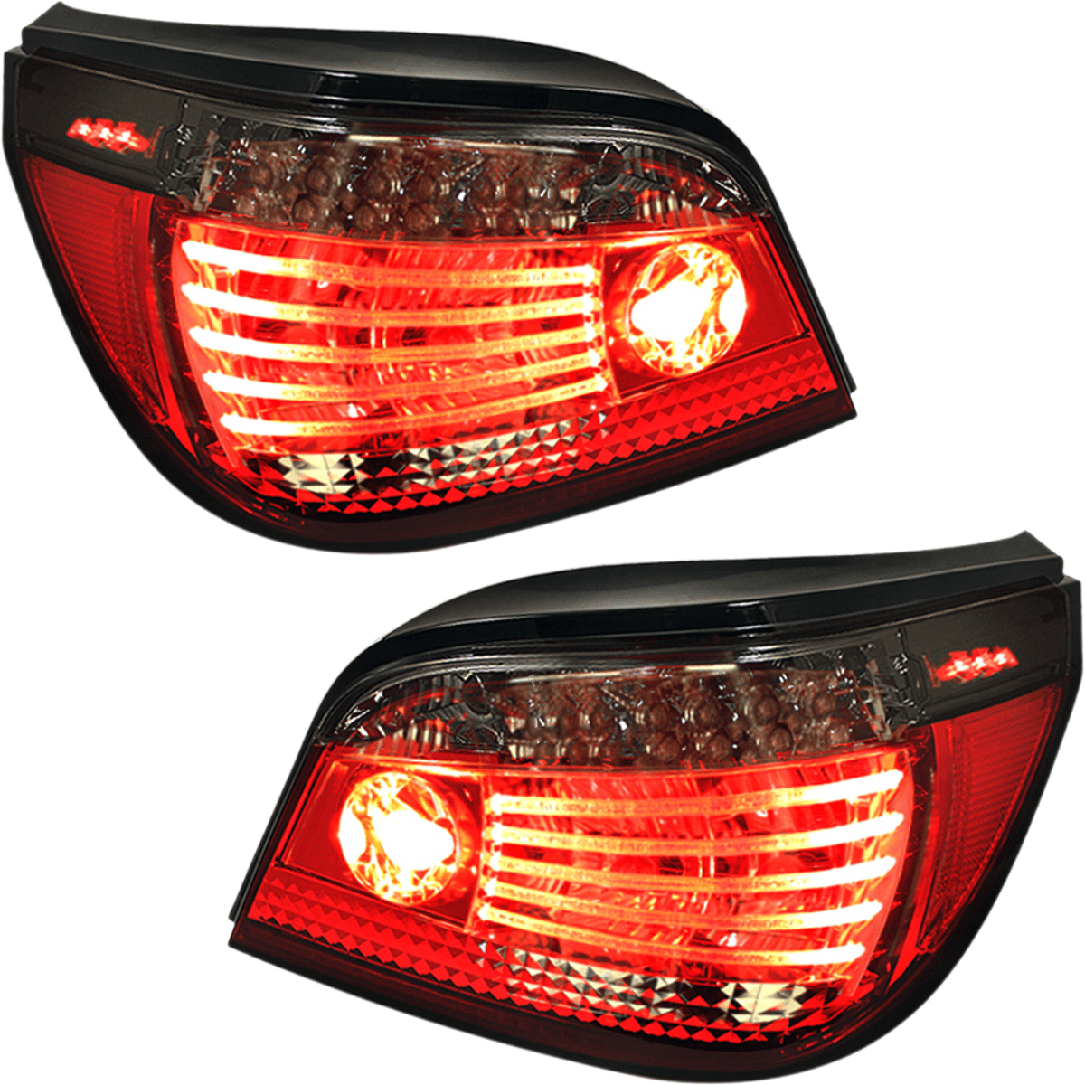 LED Rückleuchten für BMW E60 E61 mit dynamischem Blinker, rot, schwarz