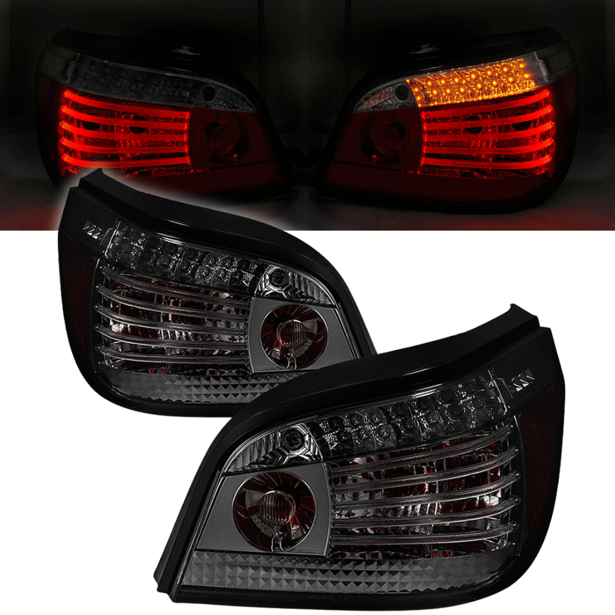 LED Rückleuchten Set dynamischer Blinker smoke rauchglas für BMW 5er E60 Limousine 07.2003-2007 - CR Tuning