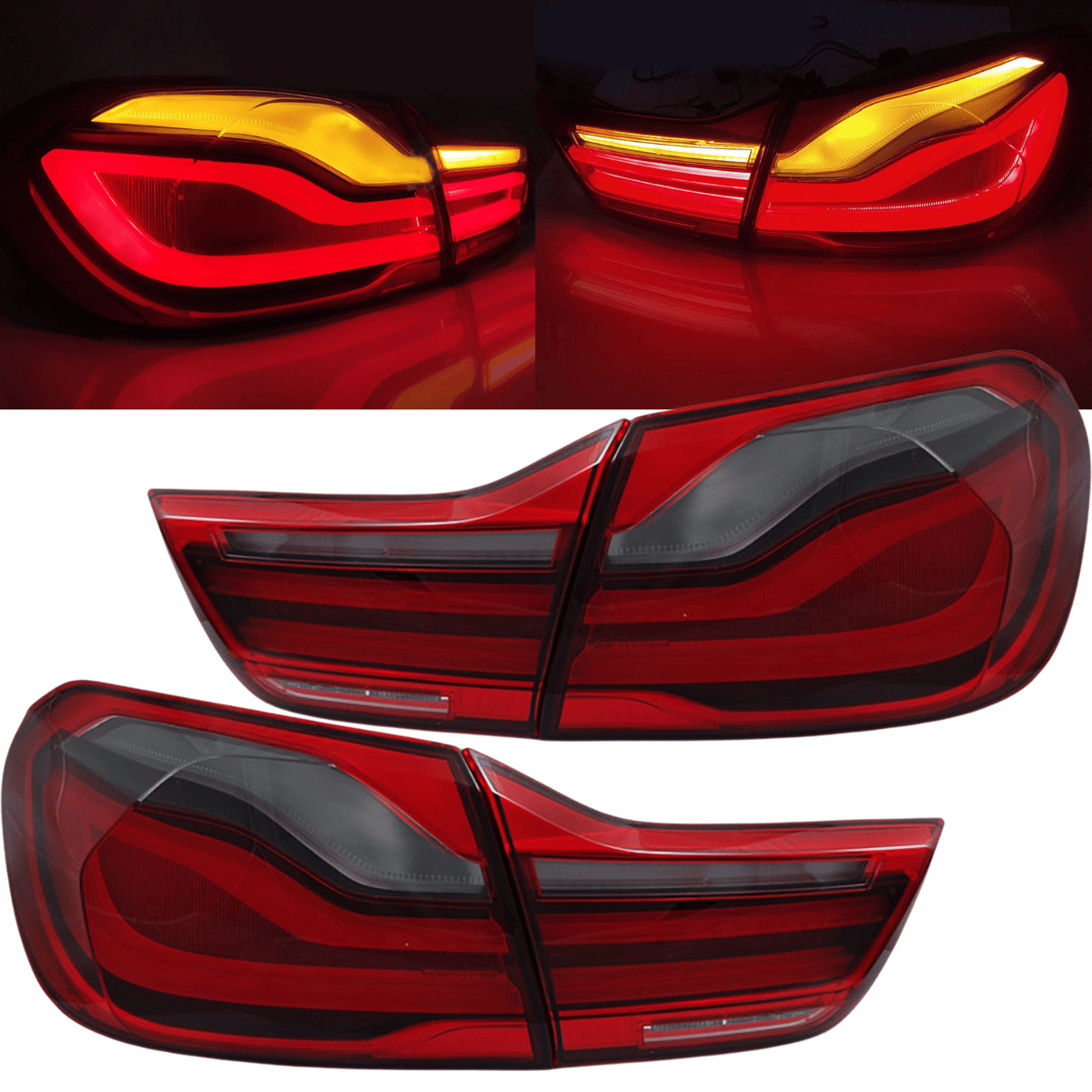 Voll LED Rückleuchten Set Rot Smoke für BMW 4er F32/33/36 2013-2016 Lightbar