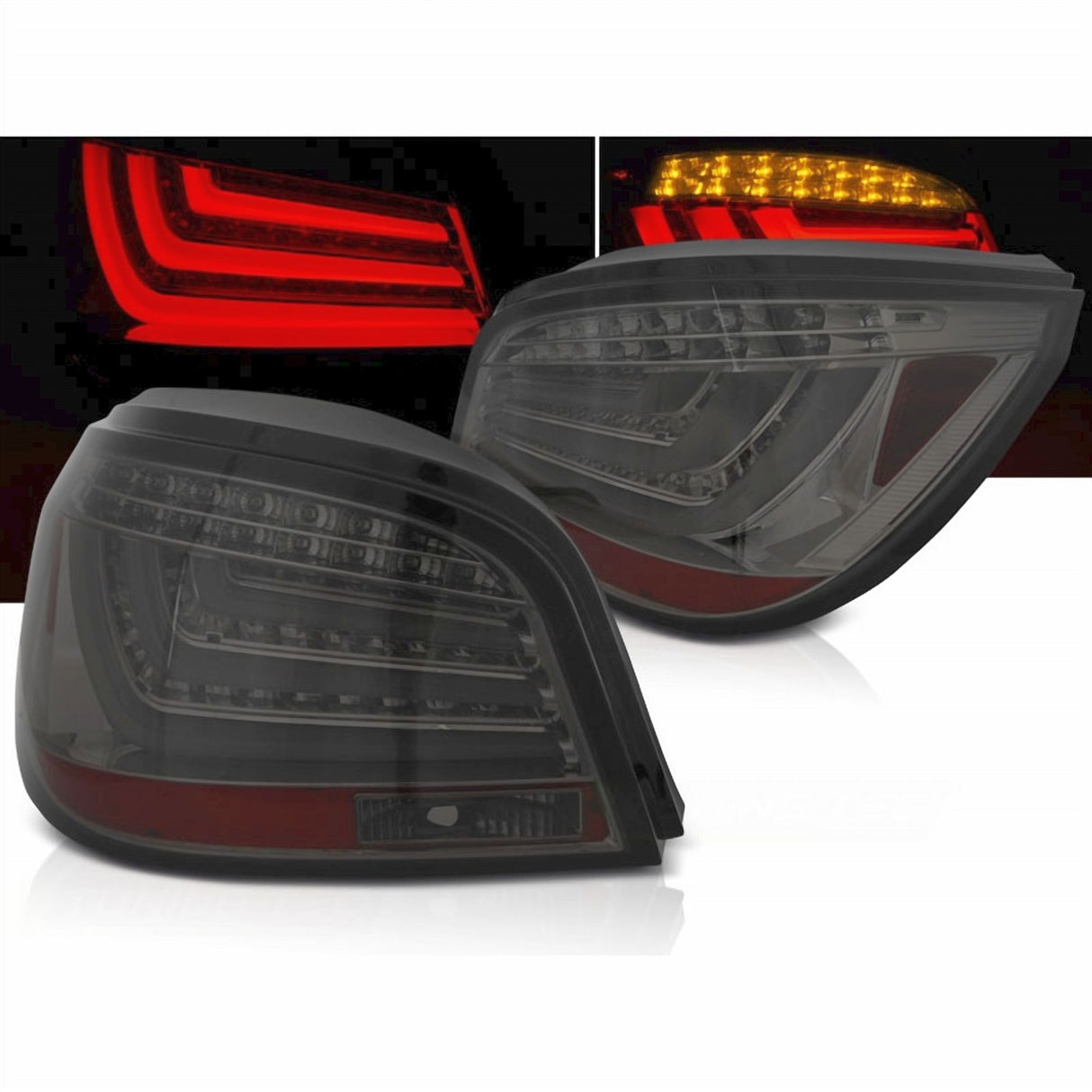 LED Lightbar Rückleuchten Set für BMW E60 LCI 2007 bis 2010 smoke getönt