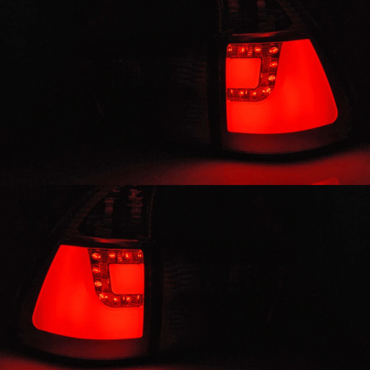 LED Rückleuchten für BMW X5 E53 im Detail, smoke Leuchten mit moderner Lichtsignatur