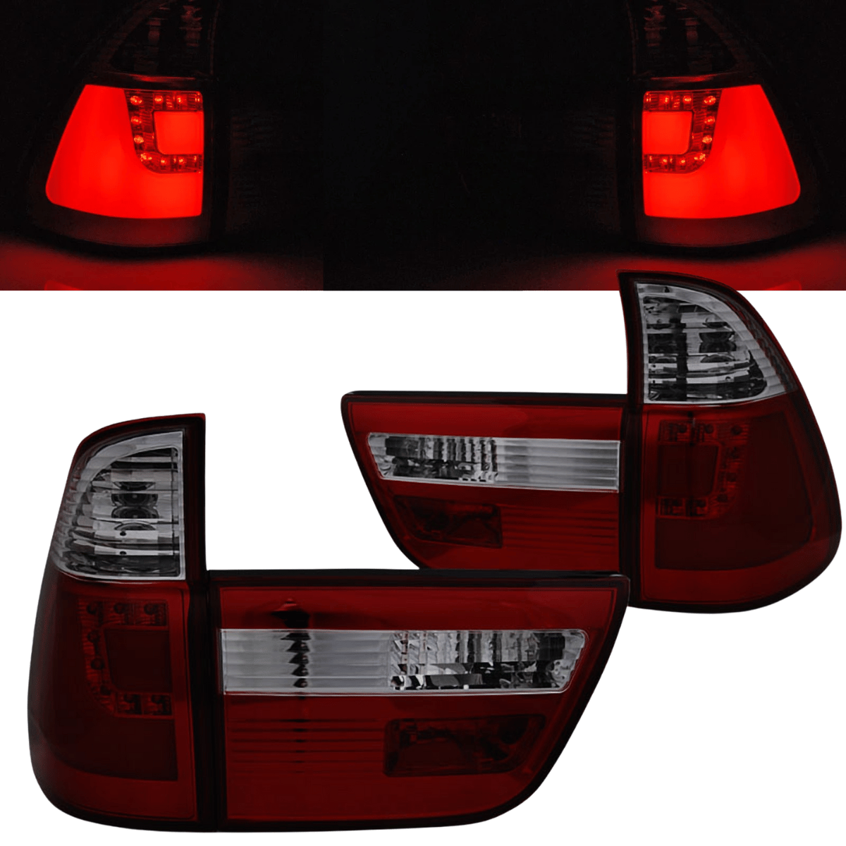 LED Rückleuchten Set Rot-Smoke für BMW X5 E53 09.1999-10.2003 Lightbar
