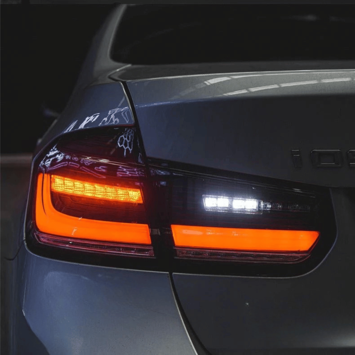 Voll LED Rückleuchten Set Schwarz-Smoke für BMW 3er F30 Limousine 2011-2018 Dynamische Blinker & Lightbar