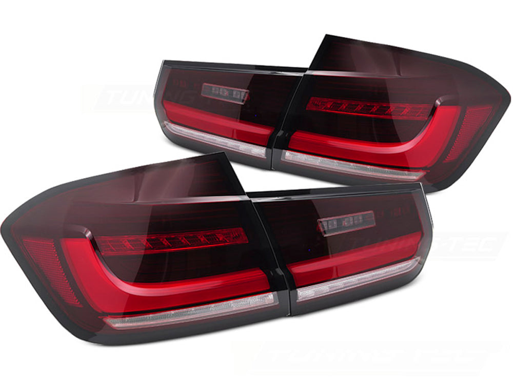 LED Rückleuchten für BMW 3er F30 F31 rot getönt mit dynamischem Blinker