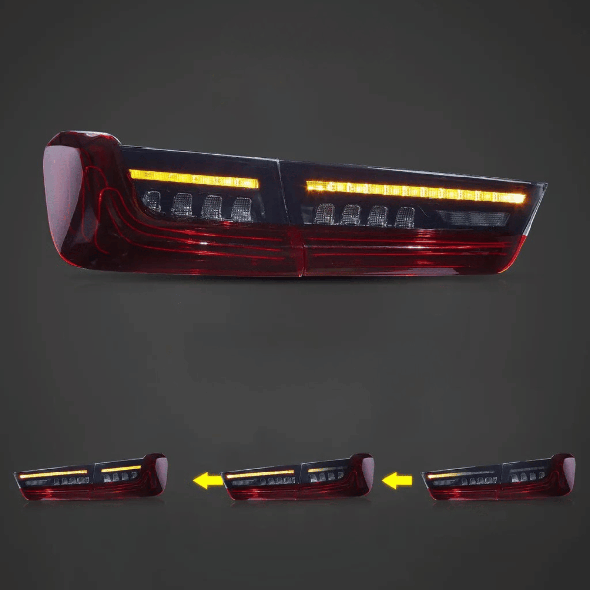 Voll LED Laser Rückleuchten Set in Smoke für BMW 3er G20 2019–2022