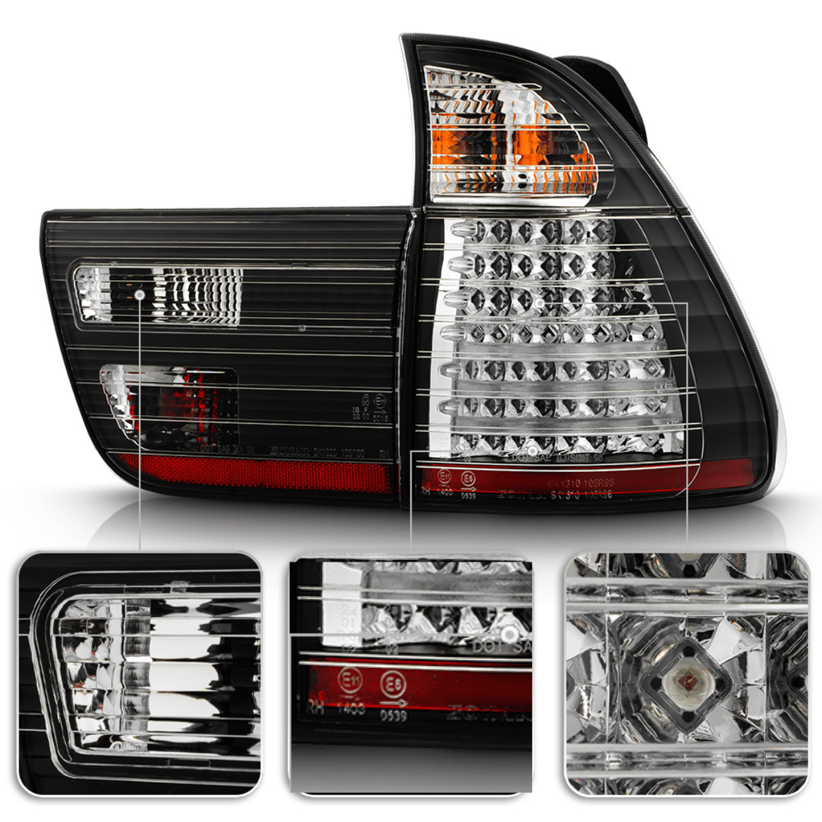 LED Rückleuchten Set in Schwarz für BMW X5 E53 09.1999-10.2003