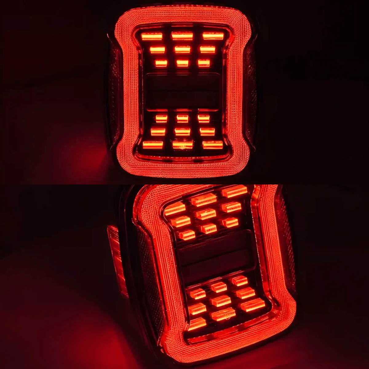 Voll LED Rückleuchten Set Rot für Jeep Wrangler YJ 1991–1996 & TJ 1996–2006 mit dynamischem Blinker