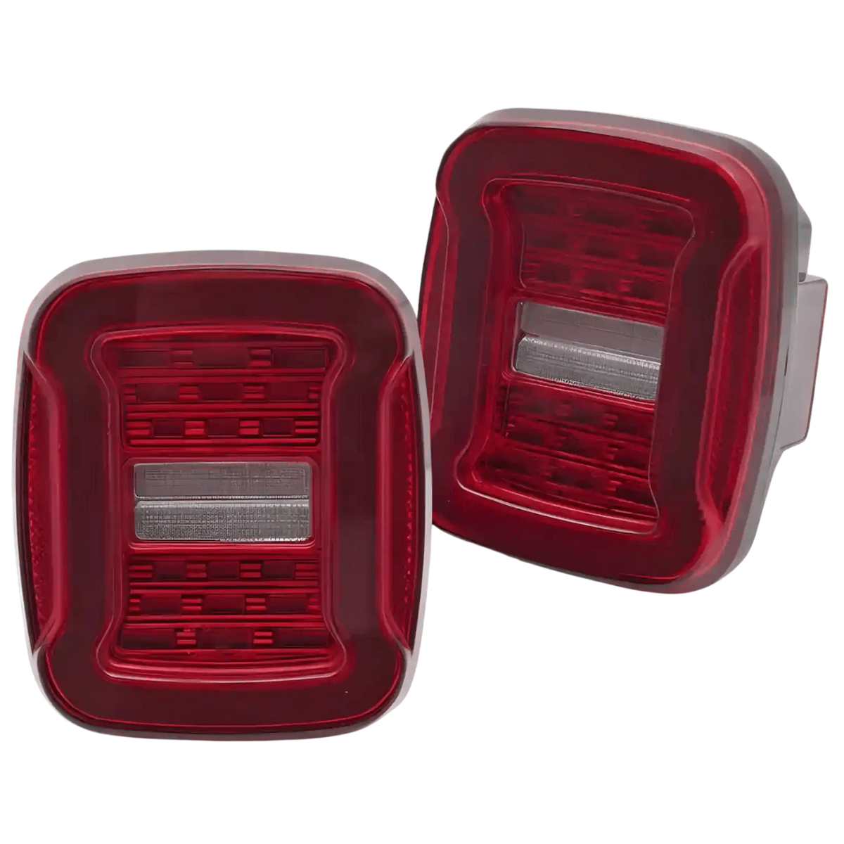 Voll LED Rückleuchten Set Rot für Jeep Wrangler YJ 1991–1996 & TJ 1996–2006 mit dynamischem Blinker