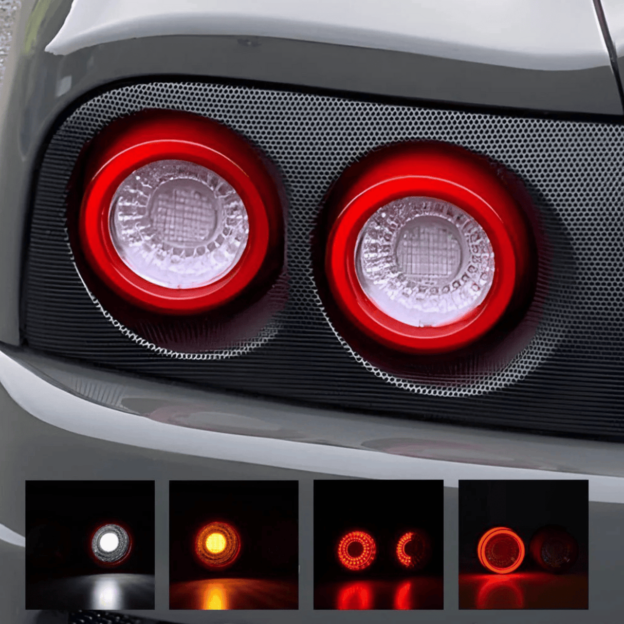 Voll LED LightBar Rückleuchten Set Rot-Weiß für Ferrari F355 F360 1994-2005